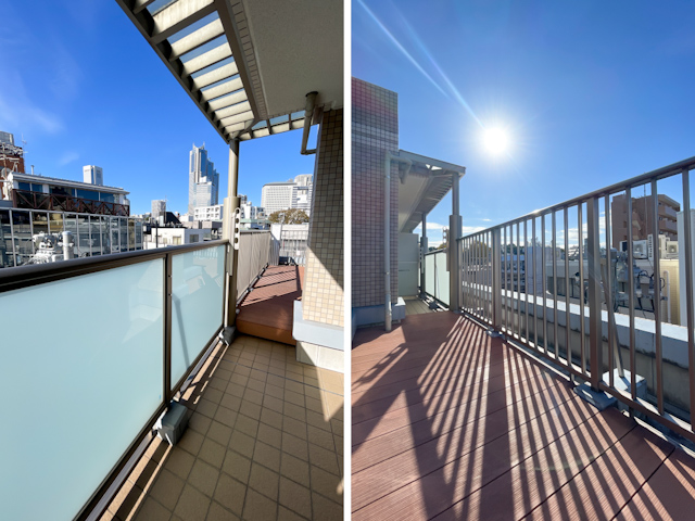 青空ウッドデッキ 501の内観