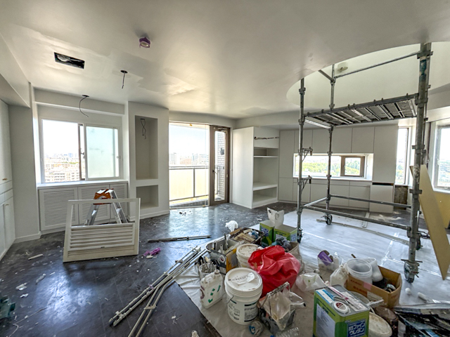 お庭と自由なペントハウス 1001の内観