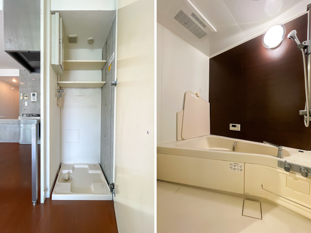 緑と抜け感とメタルキッチン 204の内観