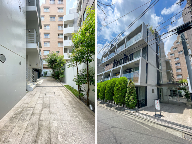 緑と抜け感とメタルキッチン 204の内観