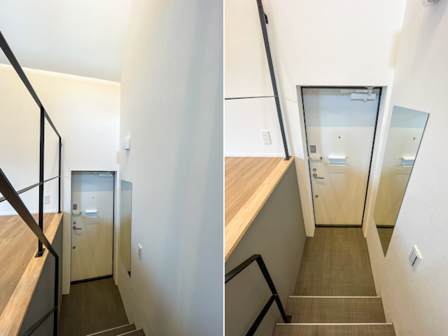 吹き抜けとメゾネット 301の内観