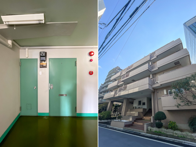 桜ピンクの柵越しに 504の内観
