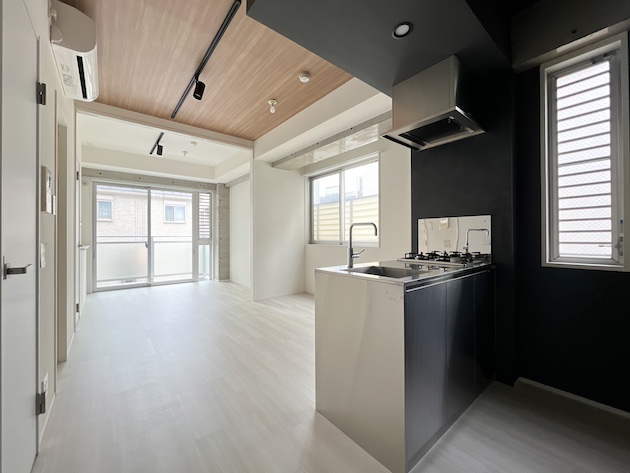 小技の効いたワンルーム 308の内観