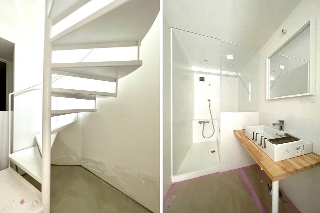 ぐるぐる螺旋のメゾネット 08の内観