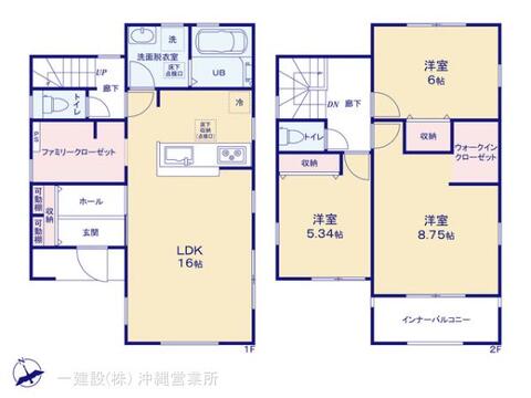リーブルガーデン北中城村瑞慶覧 間取り1