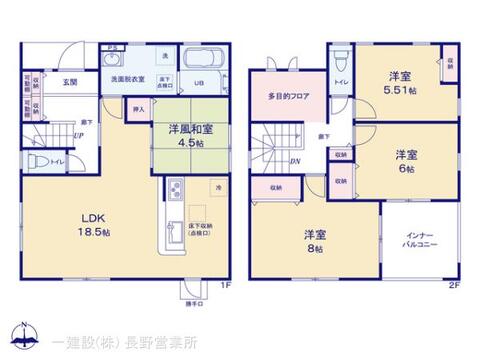 リーブルガーデン長野北尾張部第2 間取り1