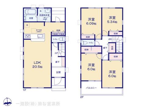 リーブルガーデン熊谷石原1丁目 間取り1