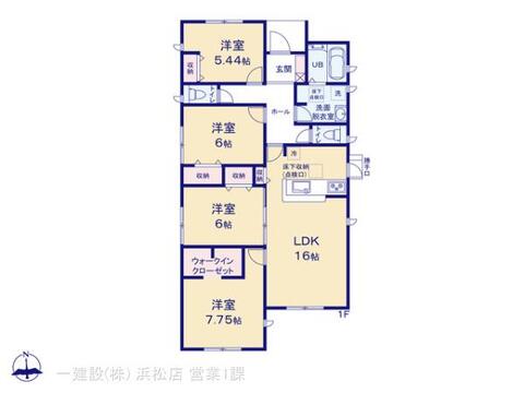 リーブルガーデン中央区白鳥町 間取り1
