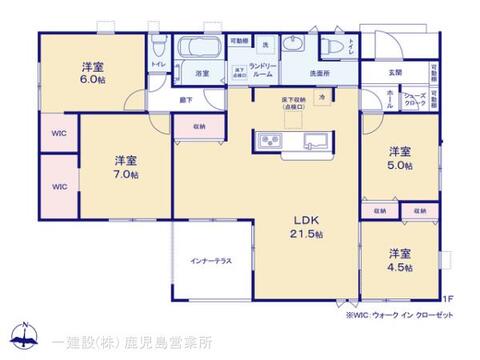 リーブルガーデン鹿児島市中山町 間取り3