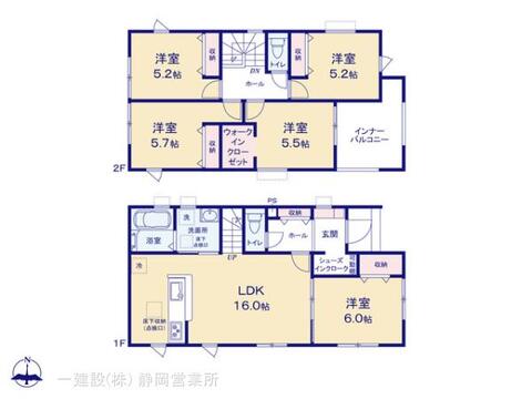 リーブルガーデン清水区三保6期 間取り1