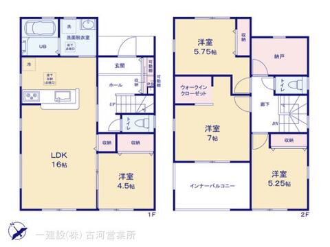 リーブルガーデン古河諸川第１３ 間取り1