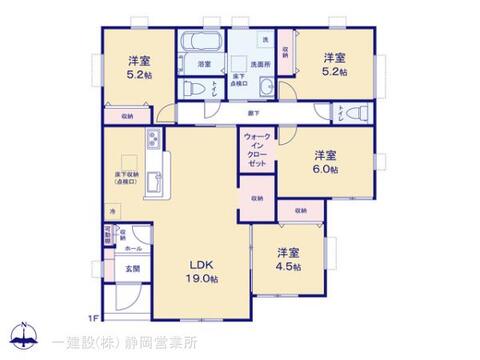 リーブルガーデン清水区三保5期 間取り1