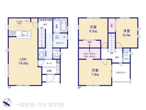 リーブルガーデン岸和田上町3期 間取り1