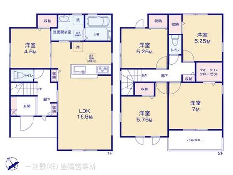 リーブルガーデン蒲郡市三谷町七舗５８期 間取り1