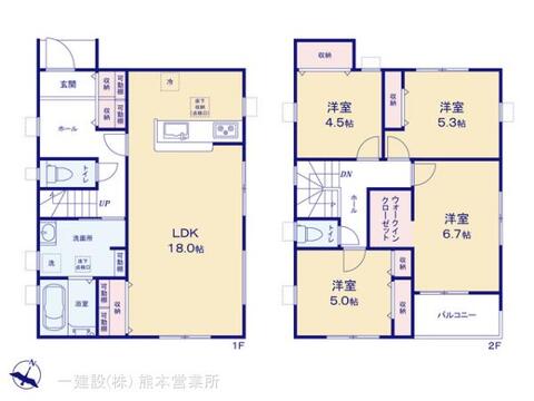 リーブルガーデン合志市須屋第十三 間取り1