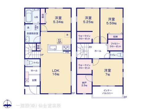 リーブルガーデン東中田４丁目第２ 間取り3