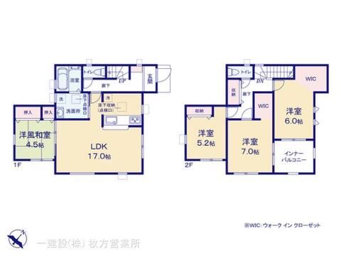 リーブルガーデン枚方市渚元町３期 間取り1