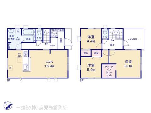 リーブルガーデン鹿児島市桜ケ丘 間取り1