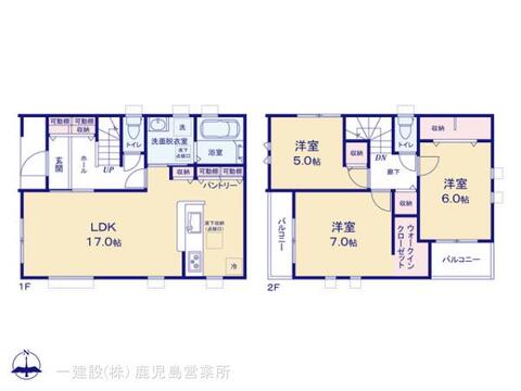 リーブルガーデン鹿児島市西伊敷第三 間取り3