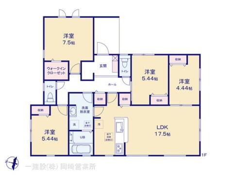 リーブルガーデン西尾第７１一色町 間取り1