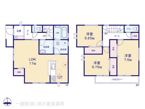 リーブルガーデン枚方甲斐田新町 間取り5