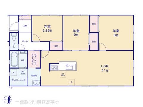 リーブルガーデン奈良東紀寺３丁目３期 間取り1