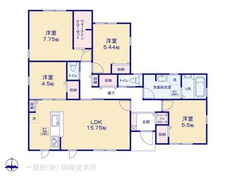 リーブルガーデン豊川第７６御津町御馬東 間取り1
