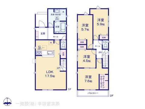 リーブルガーデン半田市北二ツ坂町２丁目第２ 間取り1