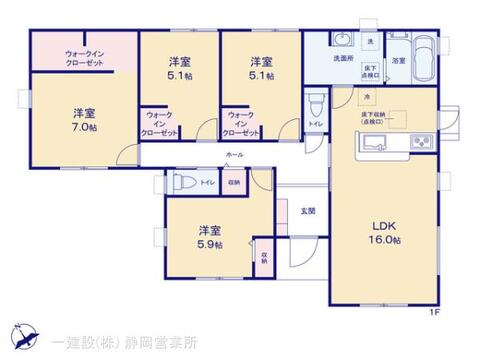 リーブルガーデン磐田市池田 間取り1
