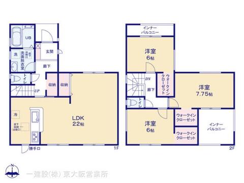 リーブルガーデン御所市南十三３期 間取り1