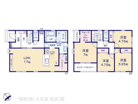 リーブルガーデン北本市下石戸下区画整理 間取り1