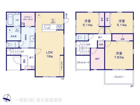 リーブルガーデン香芝市穴虫３期 間取り1