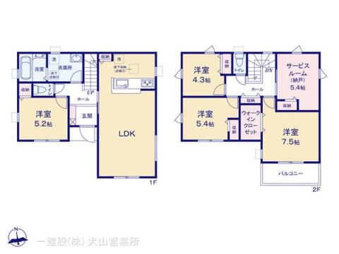 リーブルガーデン北名古屋市久地野北浦 間取り1