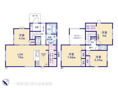 リーブルガーデン所沢市北野 間取り1