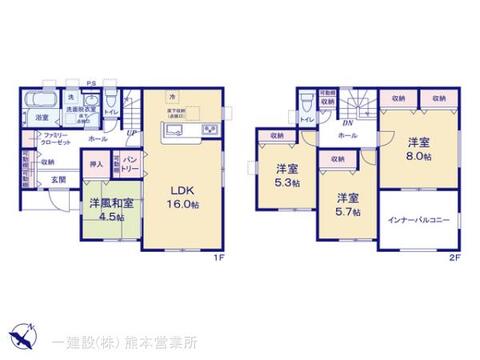 リーブルガーデン東区戸島第十三 間取り3
