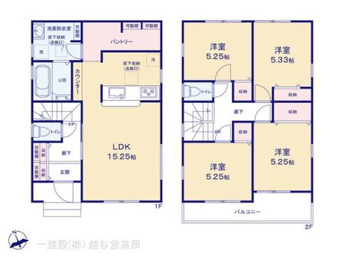 リーブルガーデン越谷市大泊第9 間取り1