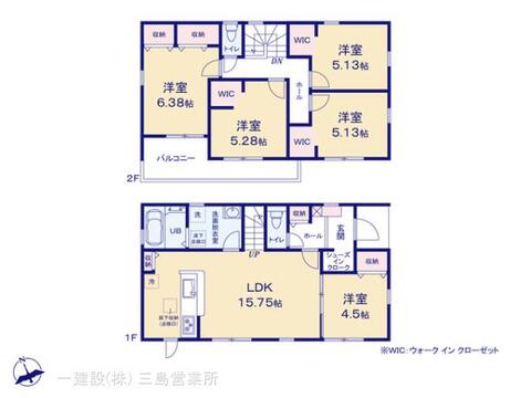 リーブルガーデン富士宮市小泉 間取り3