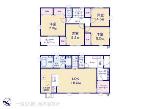 リーブルガーデン筑後市長浜第四 間取り3
