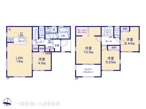 リーブルガーデン第１常総市相野谷町 間取り3