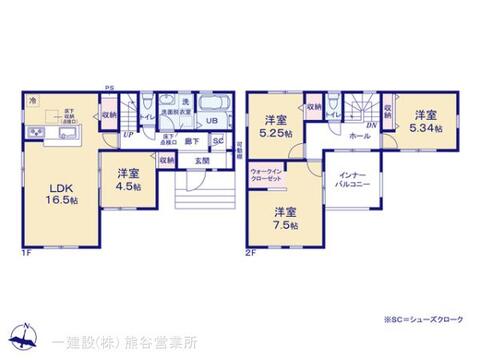 リーブルガーデン上里町七本木第6 間取り1