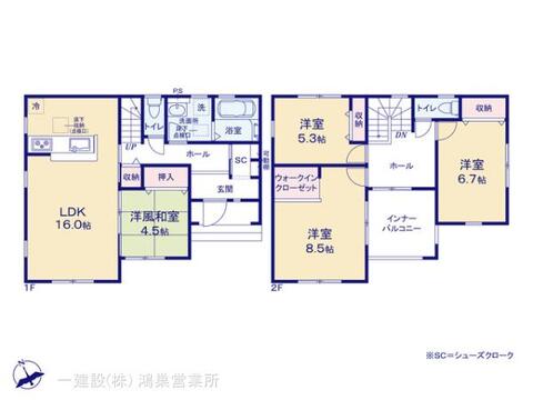 リーブルガーデン鴻巣市鴻巣第2 間取り3