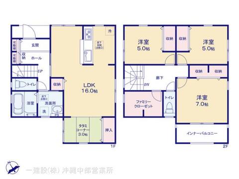 リーブルガーデン西原町小那覇 間取り1