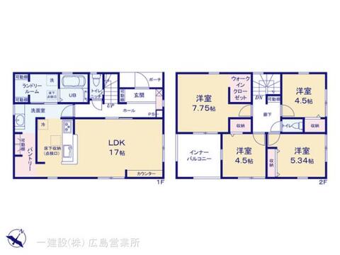 リーブルガーデン東広島市高屋町高屋堀３期 間取り1