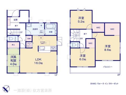 リーブルガーデン枚方市楠葉野田３丁目３期 間取り1