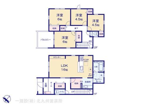 リーブルガーデン水巻町頃末北第三 間取り1