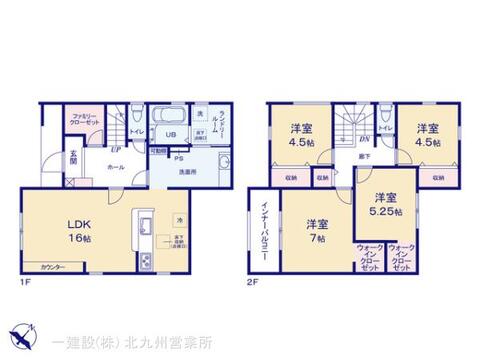リーブルガーデン水巻町頃末北第三 間取り3