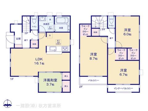 リーブルガーデン寝屋川市萱島東１丁目６期 間取り1