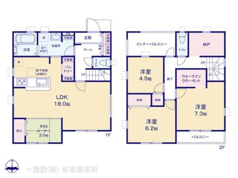 リーブルガーデン福津市津屋崎第九 間取り3