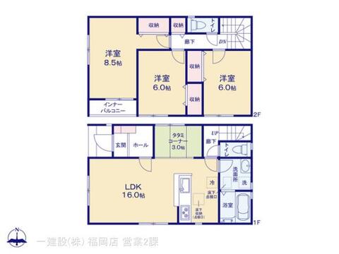 リーブルガーデン南区長住第八 間取り3