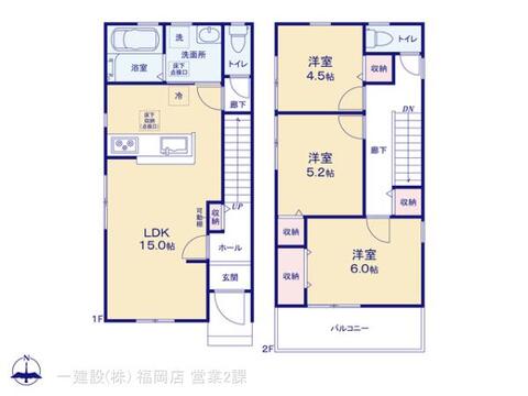 リーブルガーデン南区長住第八 間取り5